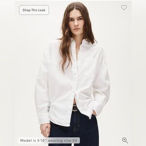 J.Crew Étienne Oversized White Button-Down Shirt | Cotton | M